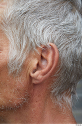 Ear Man White Casual Underweight Street photo references